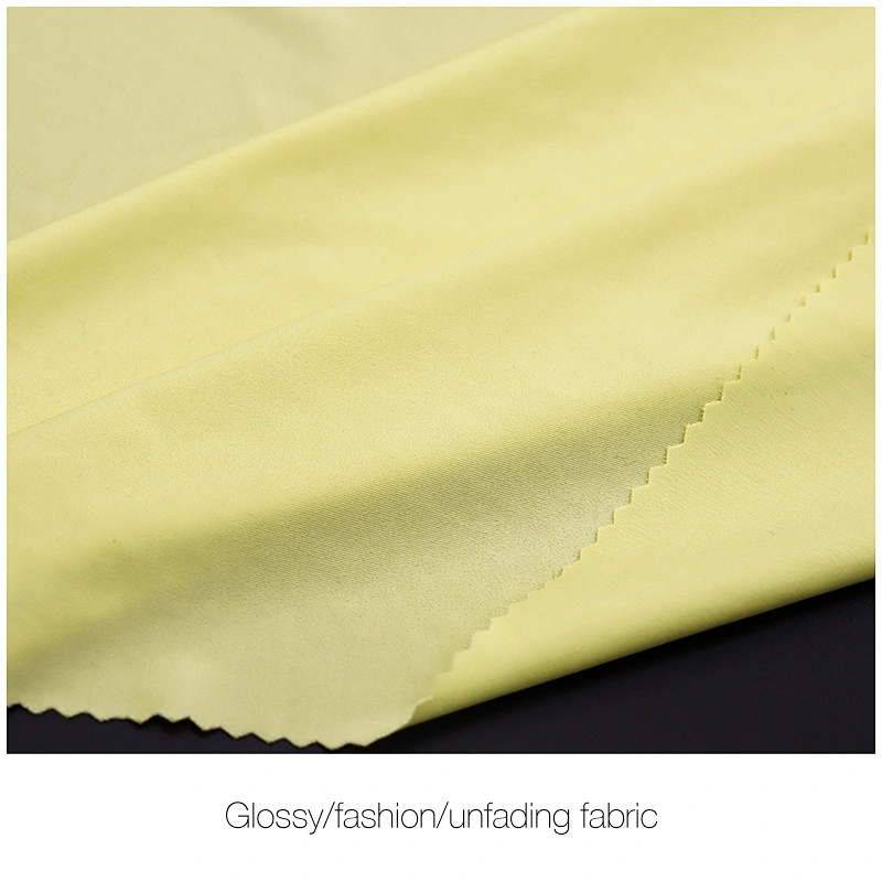 Micro fiber bright 4 way stretch tricot fabric making factory